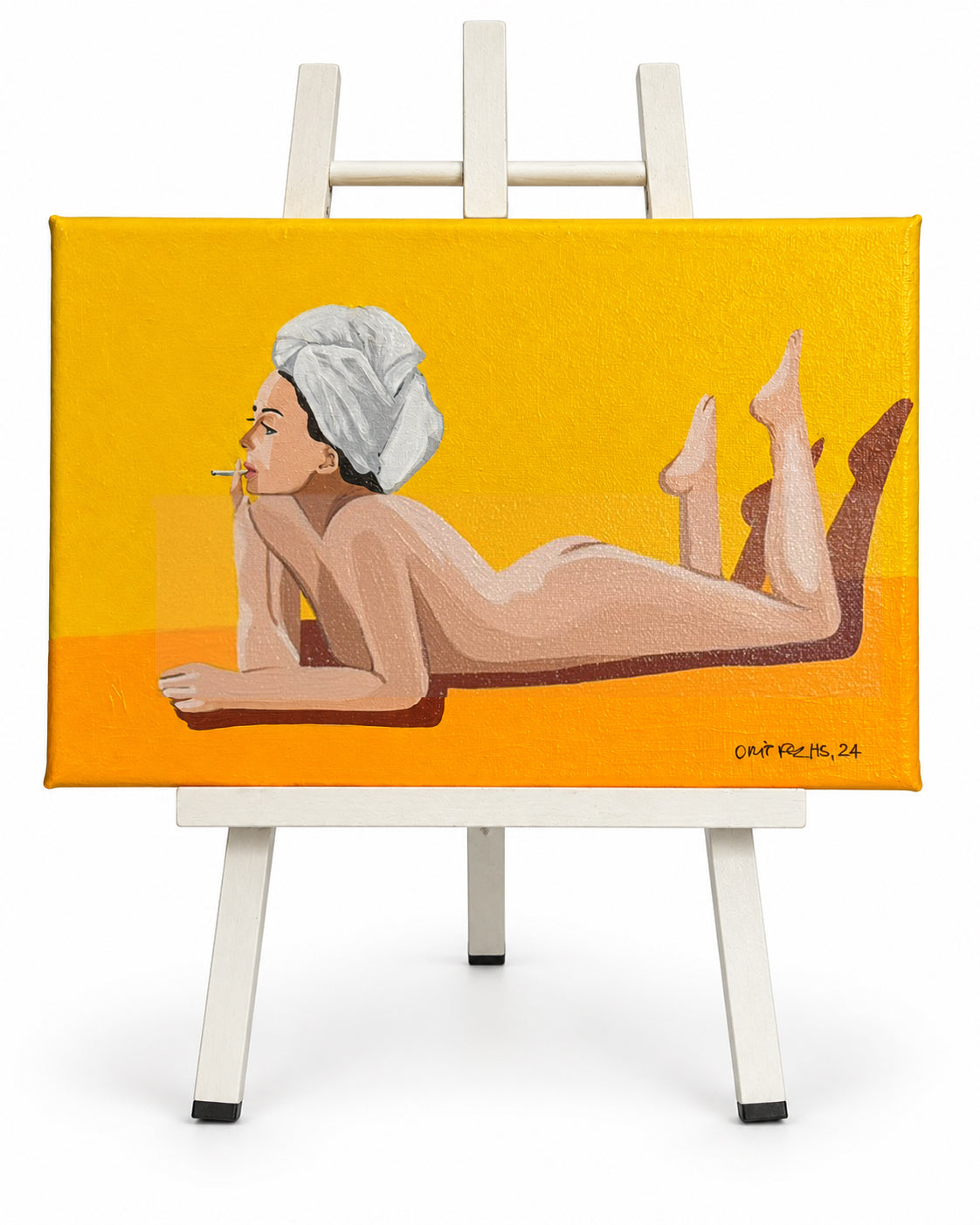 Orit Fuchs, Mini Chris, 2024 – Original Acrylic Painting on Canvas